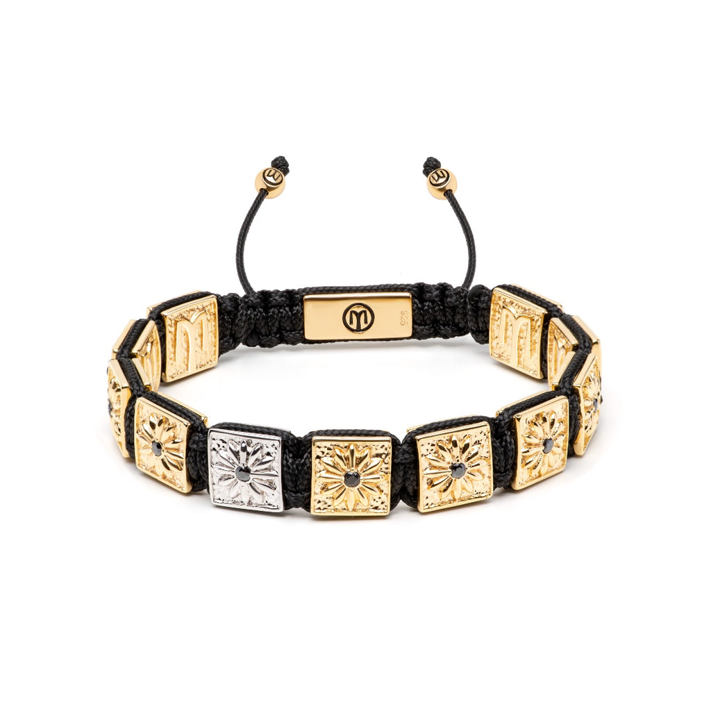Gold_bracelet_with_black_strings_and_black_stones