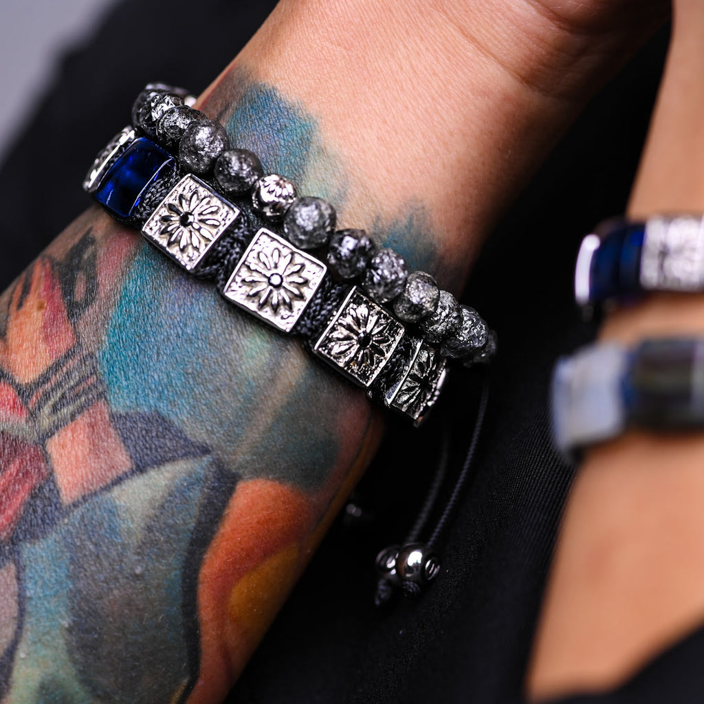 Woman wearing mahican's unique creation bracelet