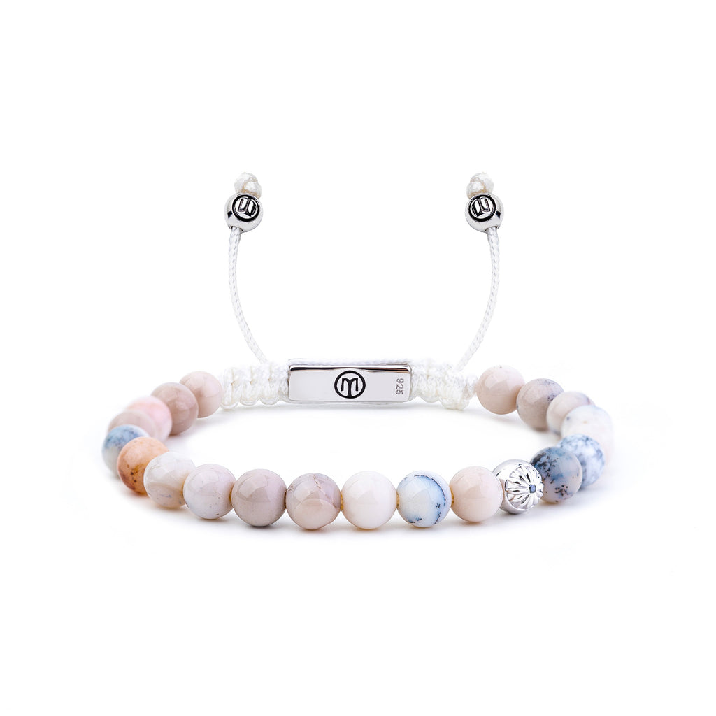 white agate beaded bracelet byb mahigan jewelry 