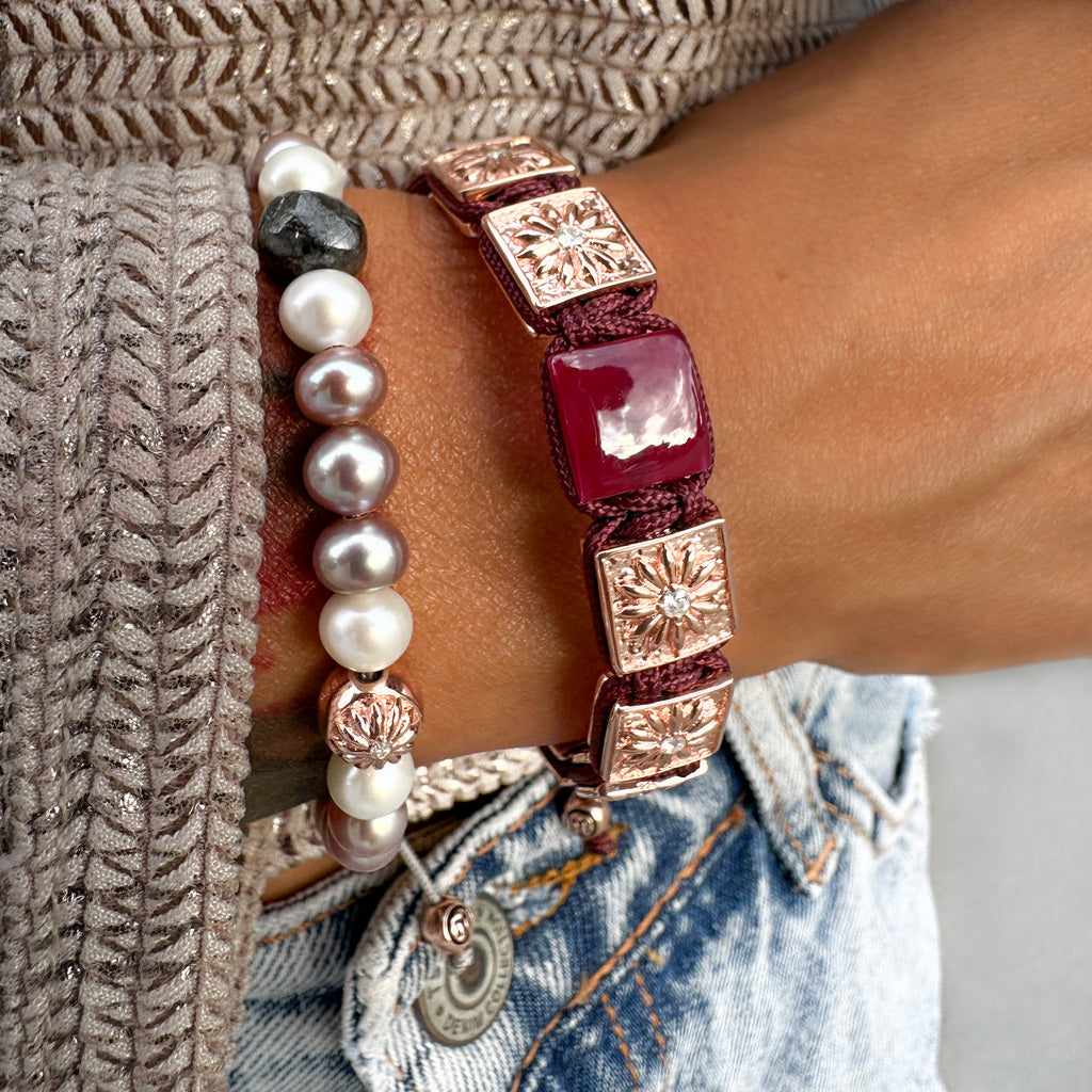 rose gold bracelet stack by mahigan 